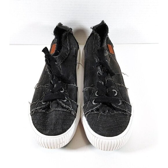 BLOWFISH MALIBU Women's Sneakers Black Lace Up Runners Size 9 - Picture 2 of 10
